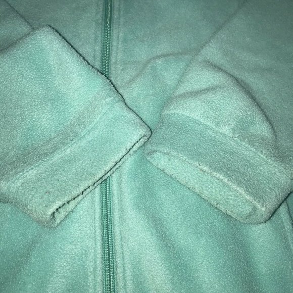 Columbia Girls Fleece Jacket Mint Green Size Large 14 16  Zipper Front - Picture 4 of 5